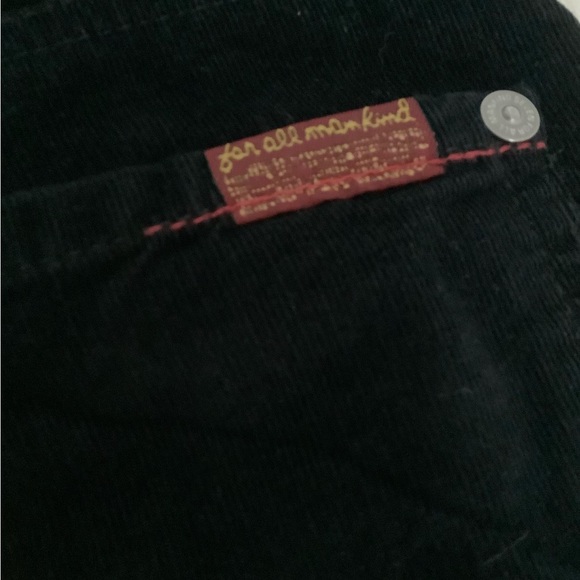 7 seven for all mankind y2k corduroy jeans cropped gaucho for fall size 29 - Picture 4 of 8